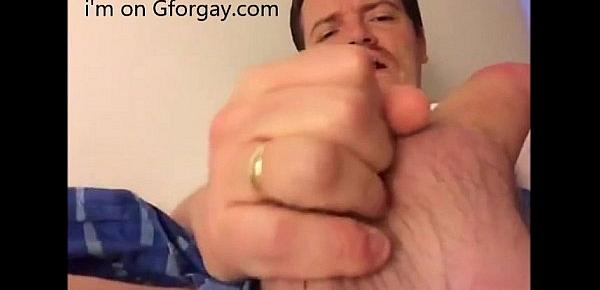  My big cock gets maximum handjob...I&039;m on Gforgay.com